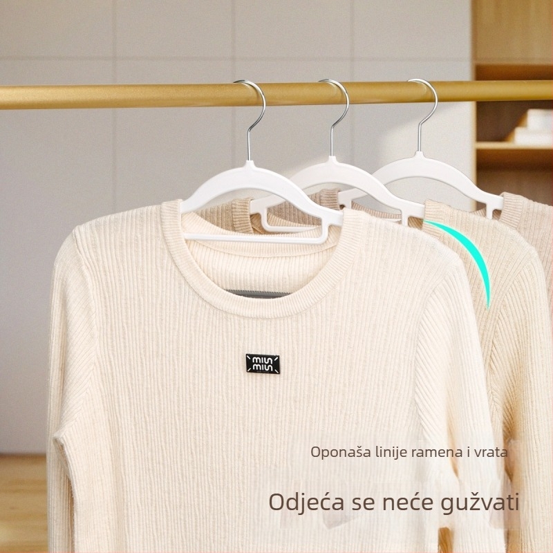 Plastična dvostruka vješalica za odjeću, otporna na vjetar i klizanje, ojačana nosivost, za izložbeni stalak trgovine