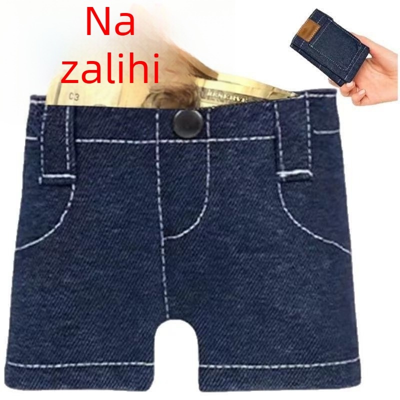 Mini džins novčanik, sklopivi oblik u trapericama i držač kartica