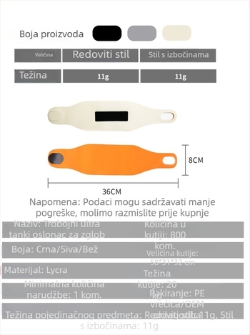 Ultra-tanki zaštitnik zapešća, prozračan, s podesivim Velcro zatvaračem, zaštita od uganuća, Lycra