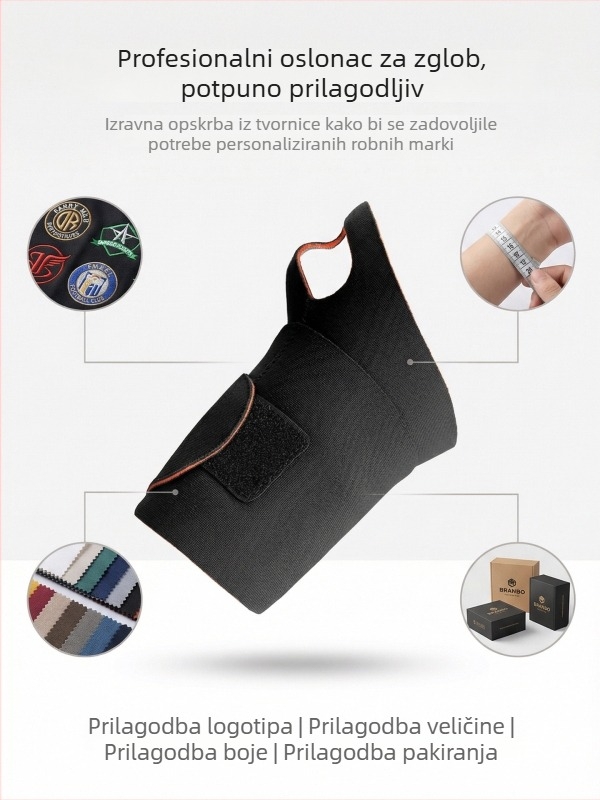 Ultra-tanki zaštitnik zapešća, prozračan, s podesivim Velcro zatvaračem, zaštita od uganuća, Lycra