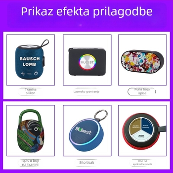 Vodootporan Bluetooth zvučnik s TF kartom, kompaktni prijenosni vanjski zvučnik s karabinom za vješanje