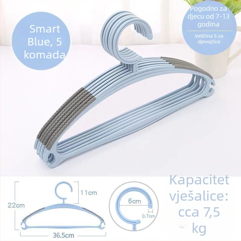 Plastična vješalica za odjeću, protuklizna, za odrasle