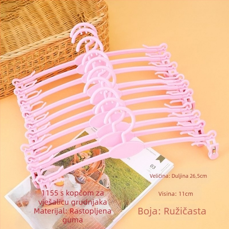 Plastični držač za donje rublje, set klipsi za donje rublje i grudnjake, višefunkcionalni klipovi za sušenje i skladištenje donjeg rublja, paket 5 kom