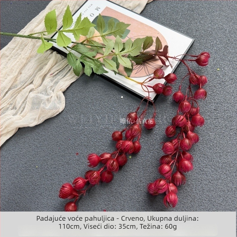 Umjetne zelene biljke za ribolova temu s motivima snježnih pahulja, aranžmani za šetnicu na vjenčanju u šumskom stilu te cvjetni dekor za pozadinu vjenčanja za fotografije