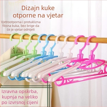 Višenamjenska teleskopska vješalica za odjeću za kućnu upotrebu, bez tragova na odjeći, protuklizna, velika kuka za garderobu
