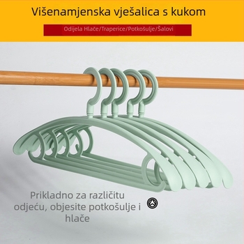 Plastična vješalica za odjeću s protukliznom površinom i širokim ramenima za kućnu upotrebu