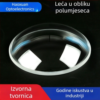 Polumesec sferna leća visoke preciznosti za laserske i vizualne primjene, prilagodljive pozitivne i negativne fokalne duljine, precizno temperirana staklena leća.