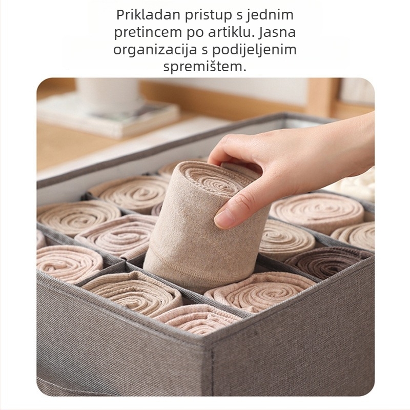 Novi stil organizatora garderobe za hlače – sklopiva kutija za pohranu s pregradama, za ladicu