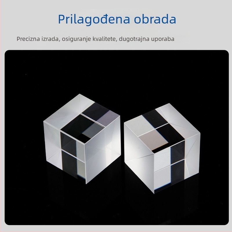 Spektroskopna prizma, poluprozirna i poluotporna dijeliteljska prizma, kvadratna prizma, mala prizma dijeljenja snopa, lijepena trokutna prizma