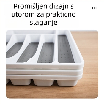 Kutija za pohranu posuđa s pet i šest odjeljaka za kuhinjsku ladicu, organizator pribora