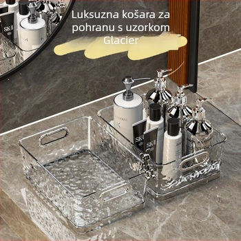 Kutija za kozmetiku s uzorkom ledenog kristala za stolnu upotrebu i košara za grickalice u kuhinji