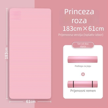Joga podloga za početnike, deblja, šira i duža, protuklizna, za kućnu uporabu