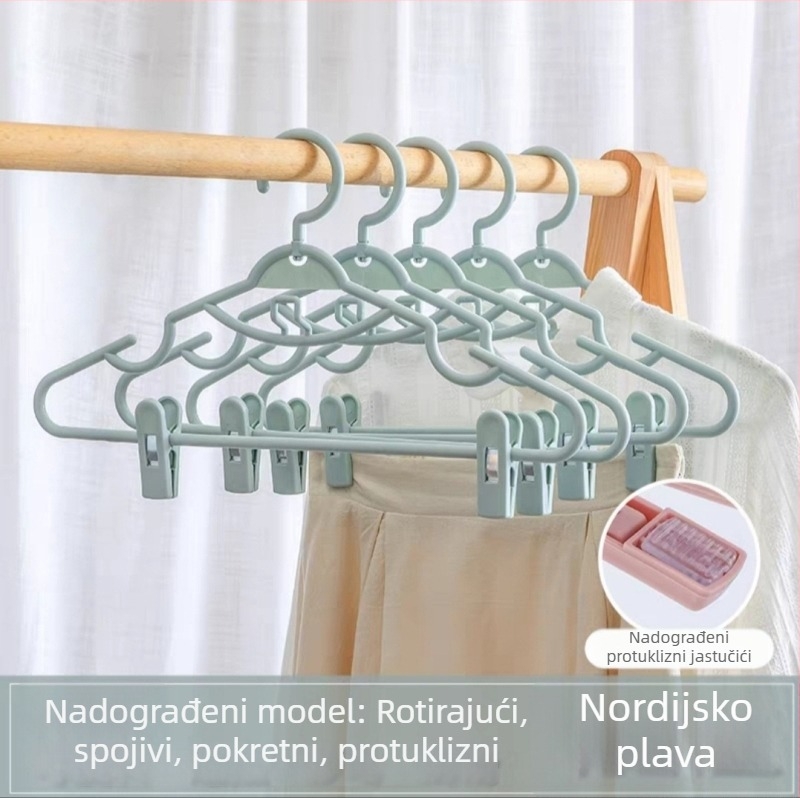 Protuklizna vješalica za odjeću – kućna uporaba, set bezšivnih klipsa, višenamjenska vješalica Hanfu, JK suknje i hlače