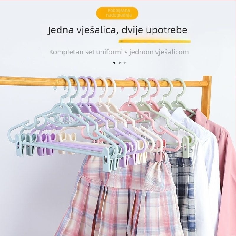 Protuklizna vješalica za odjeću – kućna uporaba, set bezšivnih klipsa, višenamjenska vješalica Hanfu, JK suknje i hlače