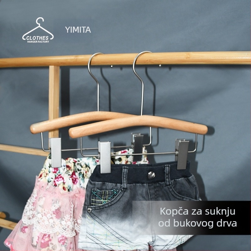 Masivna drvena vješalica za dječju odjeću, za trgovine