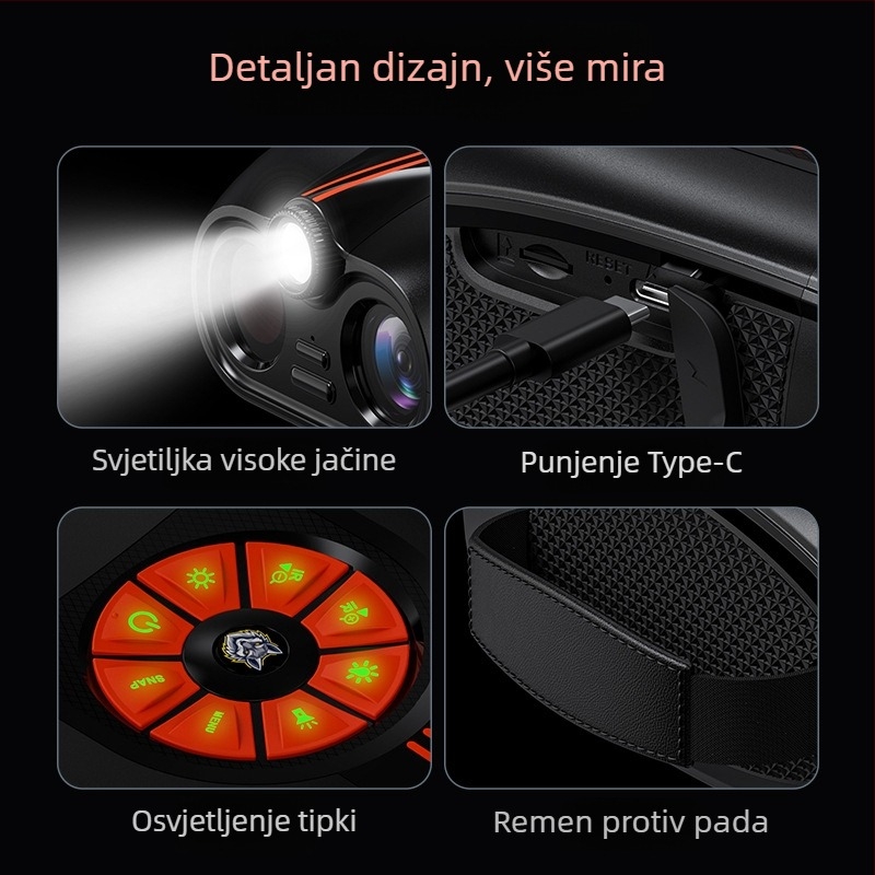 Noćni uređaj za vid s infracrvenim 4K HD visokim povećanjem, ručni binokular s digitalnom kamerom TK