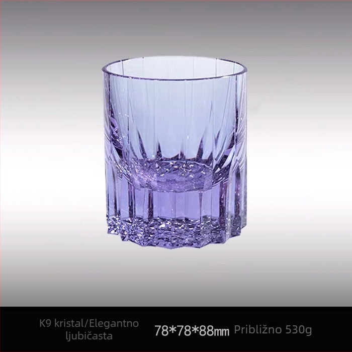 Starburst čaša za viski, kristal, ručno izrezbarena, bez olova, moderni minimalistički dizajn