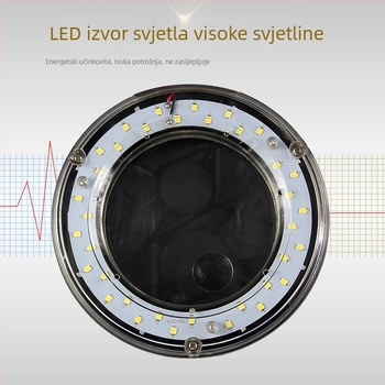 Gaudi LED stolna lampa s integriranom lupom, kompaktna stolna rasvjeta za elektroničke popravke, višerazinsko podešavanje osvjetljenja