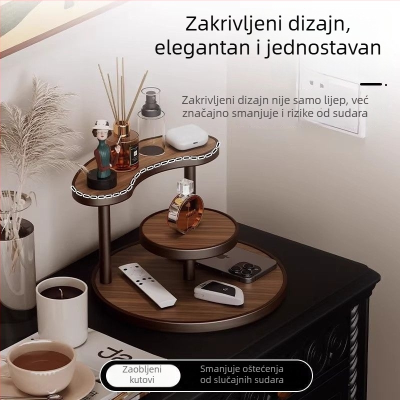 Kozmetički organizator za kupaonicu, stolni, višeslojni držač za ruževe, parfeme i njegu kože
