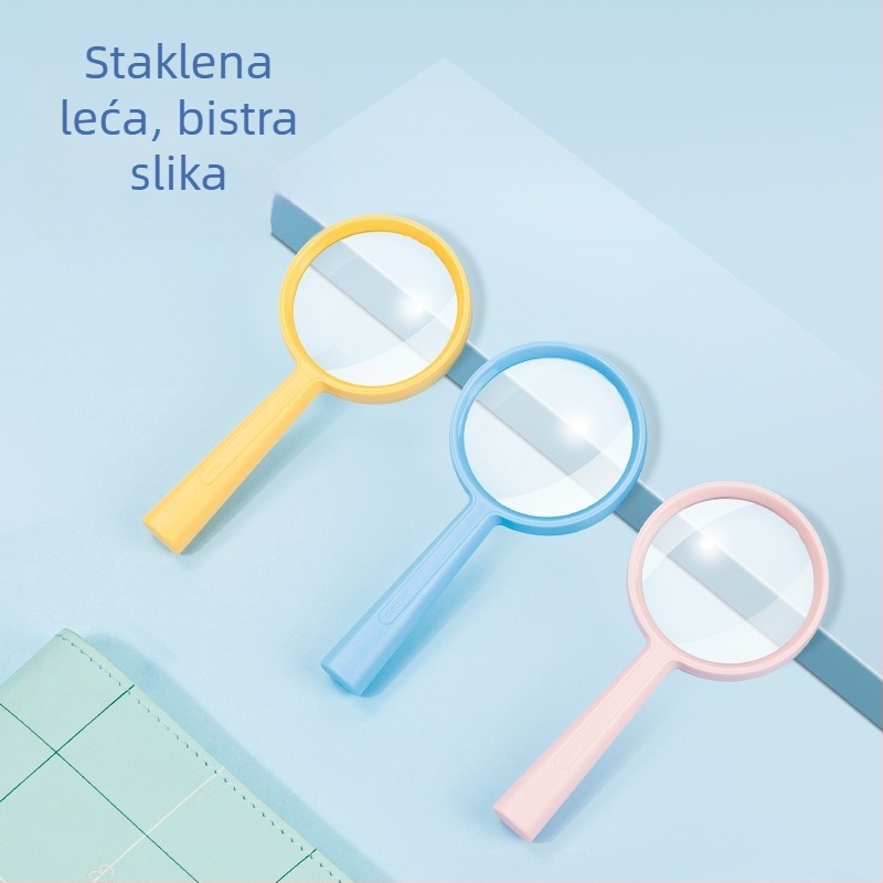 Deli LZ100 Prijenosna ručna lupa za učenike, 2.2x optičko povećanje, za čitanje udžbenika i novina