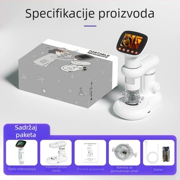 1000× digitalni mikroskop s mogućnošću fotografiranja i snimanja videa, pogodan za učenike za promatranje živih insekata