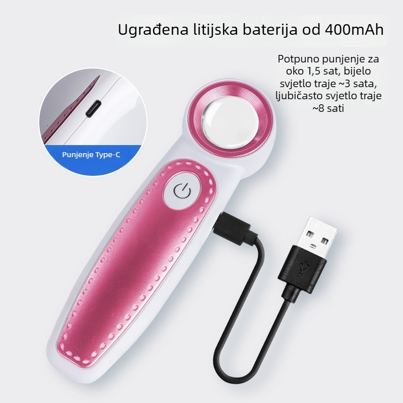 Ručna lupa visoke snage s LED svjetlom i USB punjenjem, za dijamante, novčiće, poštanske marke, kaligrafiju i slikanje, identifikaciju nakita
