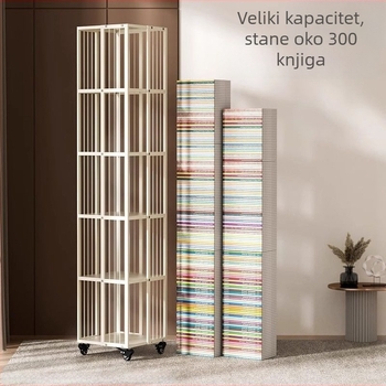 Okretna podna knjižnica za djecu, regál za knjige s više razina, jednostavan dizajn
