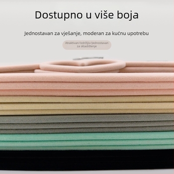 Vješalica za odjeću u obliku srca, 42 cm, s flokiranom površinom, za kravate i šálove
