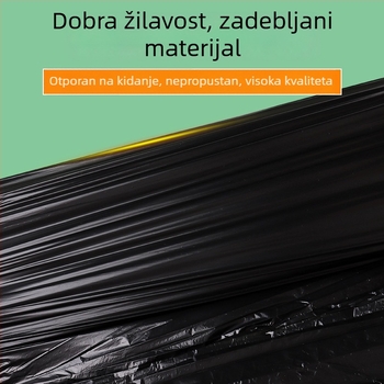 Crne ojačane vreće za otpad za hotele, medicinske urede i kućnu upotrebu, srednja veličina 45×50 cm