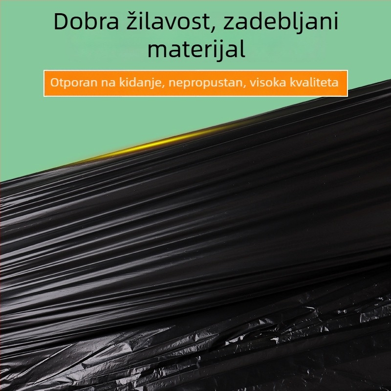 Crne ojačane vreće za otpad za hotele, medicinske urede i kućnu upotrebu, srednja veličina 45×50 cm