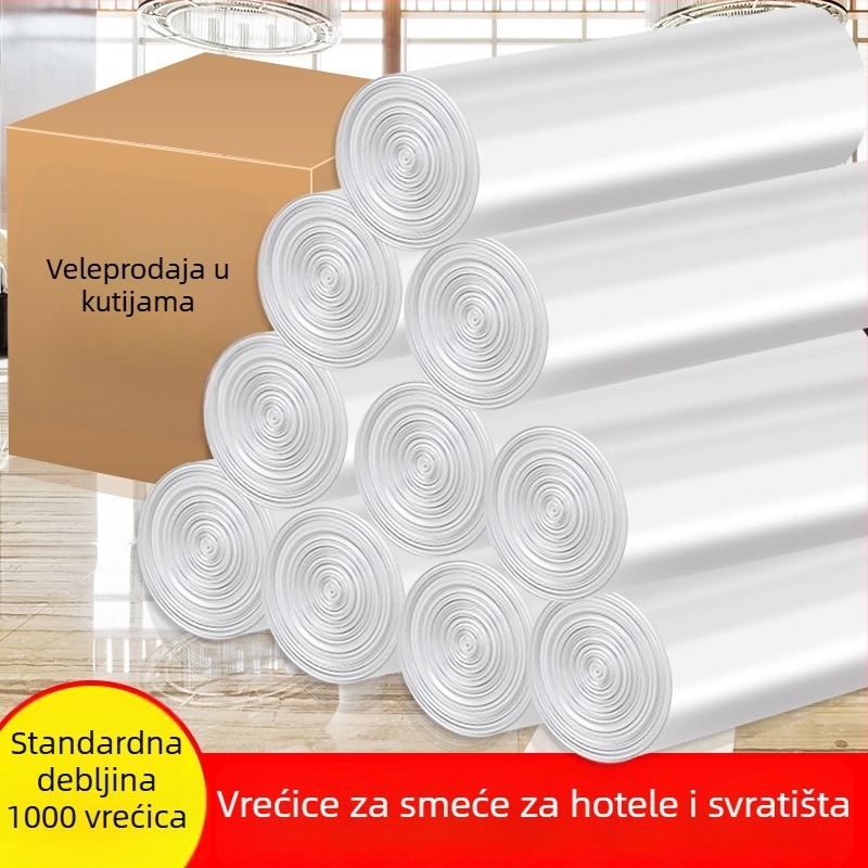 Crne ojačane vreće za otpad za hotele, medicinske urede i kućnu upotrebu, srednja veličina 45×50 cm