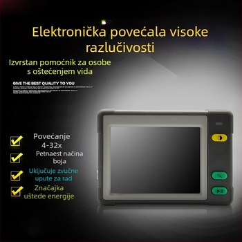 UM031 elektronički vizualni pomagač, 3,5-inčno elektroničko povećalo za televizor, HD 15× povećanje