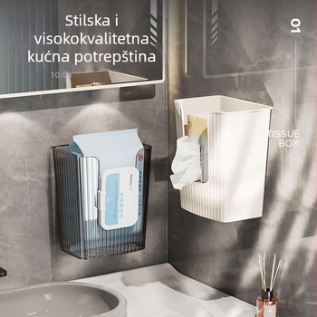 Zidna kutija za mokre maramice – bez bušenja, kutija za papir u kupaonici, moderni luksuz