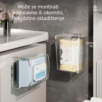 Zidna kutija za mokre maramice – bez bušenja, kutija za papir u kupaonici, moderni luksuz