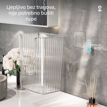 Zidna kutija za mokre maramice – bez bušenja, kutija za papir u kupaonici, moderni luksuz
