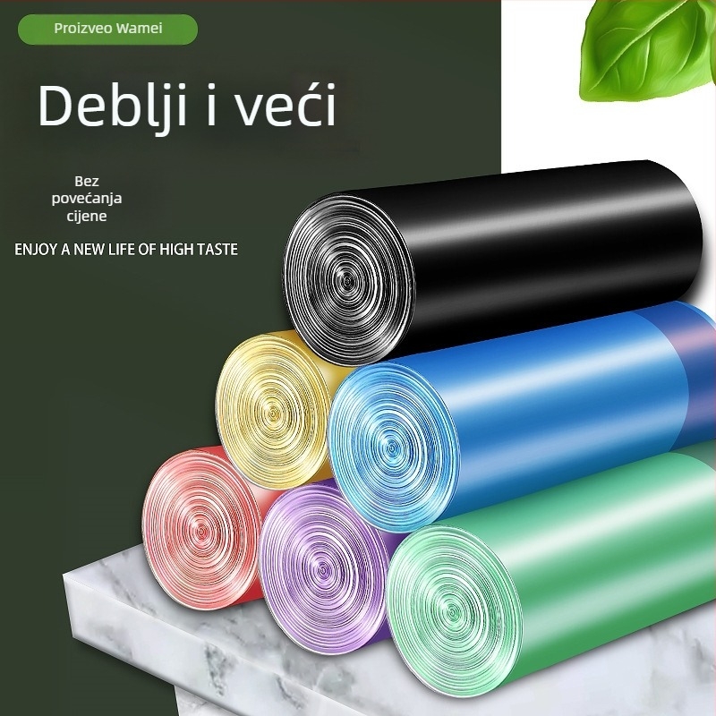 Smeće vreće s vrpcom, ekstra debeli, velike, crne, 300 kom