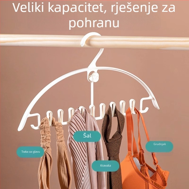 Vješalica za odjeću s valovitim dizajnom i protukliznom površinom, bez tragova, za pohranu u studentskom domu