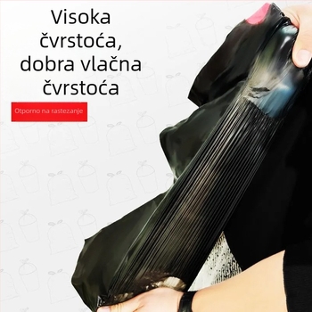 Vreća za smeće sa šnurnim zatvaračem, debela, za kućnu upotrebu, velika veličina, ekstra debela, otporna na kidanje, plastična vrećica za kuhinju