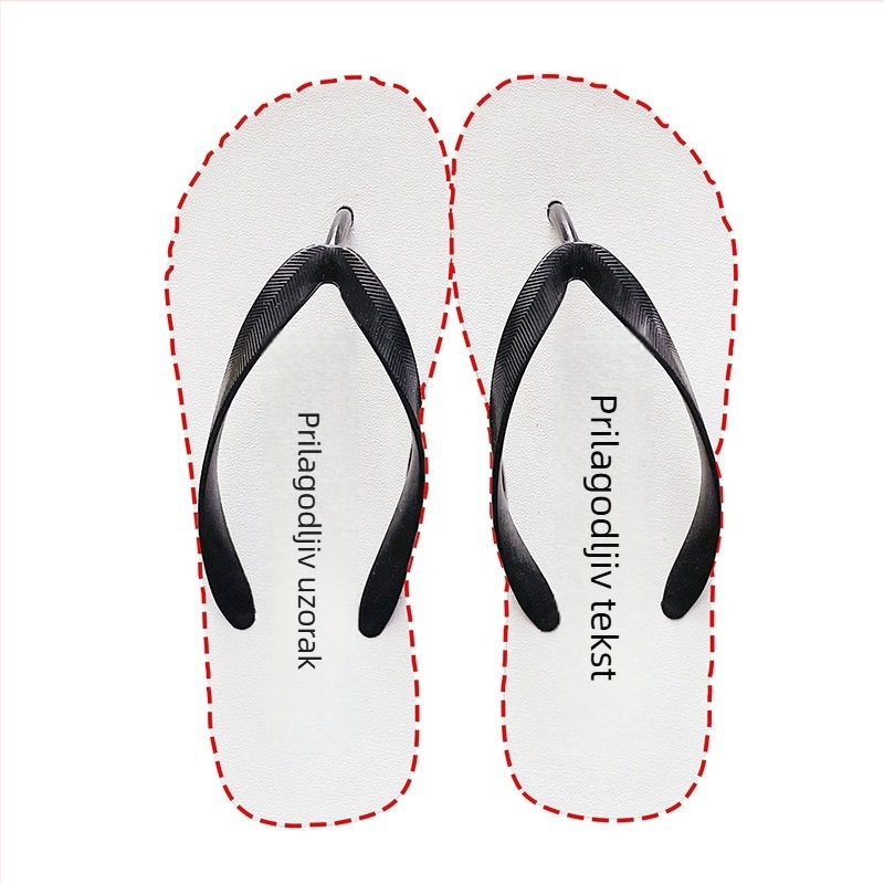 Muške flip-flopice s prilagođenim logom, debeli potplat, protuklizne papuče za plažu