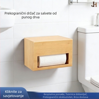 Drvena zidna kutija za maramice od bambusa, za dnevni boravak, spavaću sobu i kupaonu