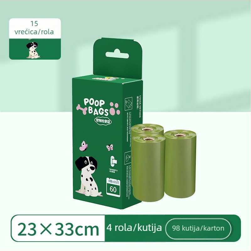 Male prijenosne vrećice za izmet pasa i mačaka, debele, ekološki otisnute