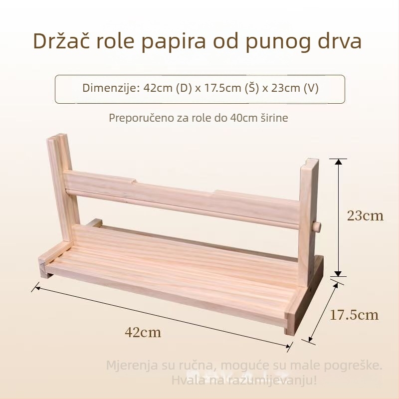 Dugi drveni držač za papirne role za kaligrafiju i slikanje, skladište rižinog papira