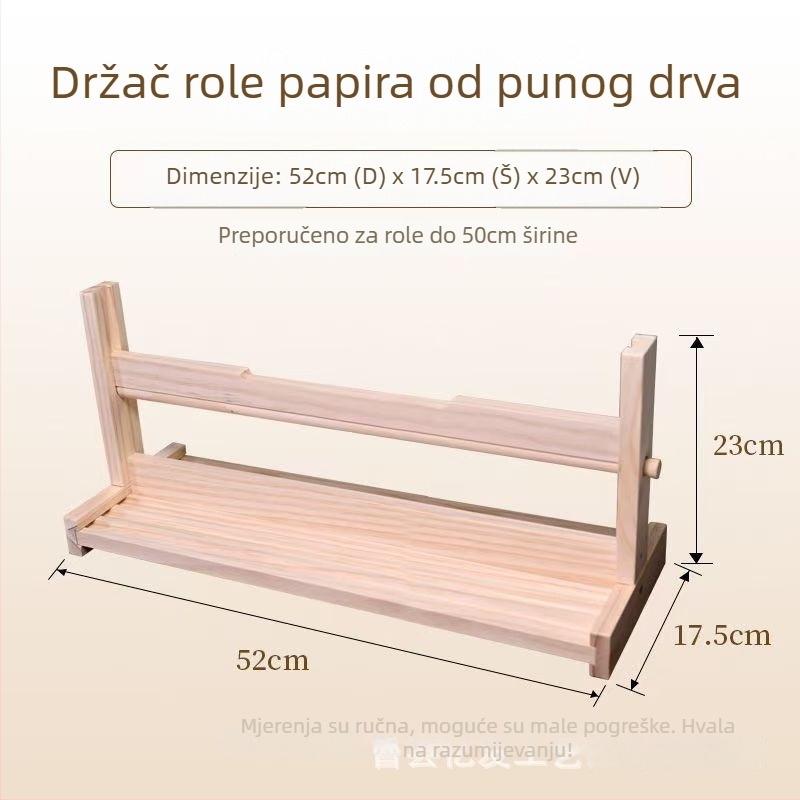 Dugi drveni držač za papirne role za kaligrafiju i slikanje, skladište rižinog papira