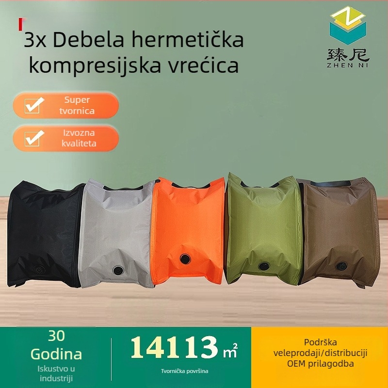 Zhen Ni torba za pohranu prtljage, bez pumpe, debela i izdržljiva kompresijska vrećica, zaptivna za studentske domove