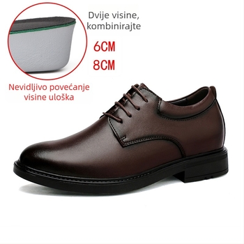 Muške formalne cipele od prve sloje kravlje kože, britanski stil, podstava od svinjske kože, prozračni izrezi, ljeto 2025