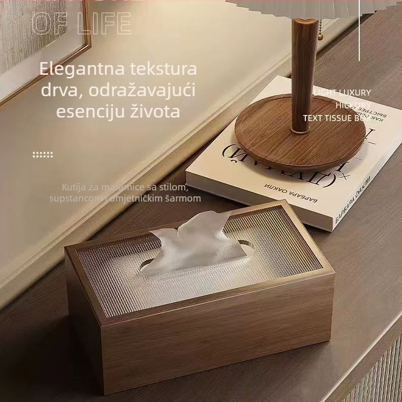 Drvena kutija za maramice – stolna pohrana za dnevni boravak i stol za kavom, kineskog stila, elegantan kućni dekor