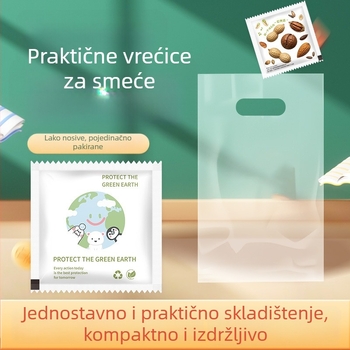 Jednokratne male vrećice za otpad za ljuske oraščića, koru dinje i ostatke šećerne trske – za automobil, užinu i studentski dom.