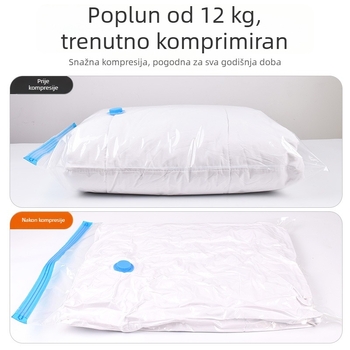 Vakuumska kompresijska vreća za deku i down jaknu – otporna na vlagu i prašinu, debeli putni organizator za skladištenje