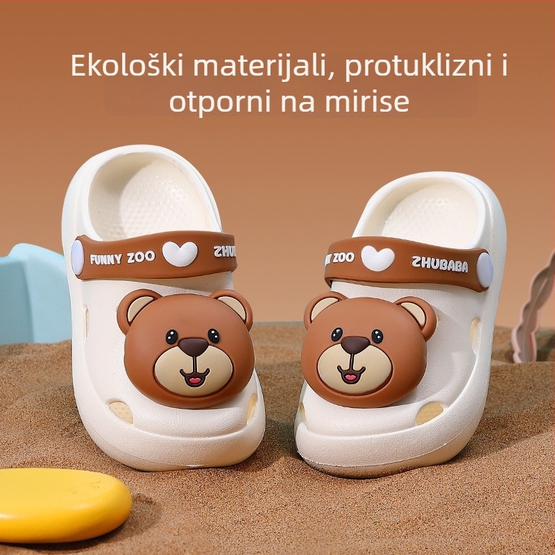 Dječje ljetne papuče s rupicama, sladak crtani dizajn, mekana potplata, pogodna za unutarnju i vanjsku upotrebu, unisex