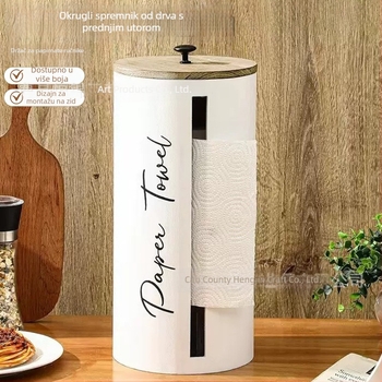 Kućna drvena vertikalna kutija za maramice i držač kuhinjske papirne role